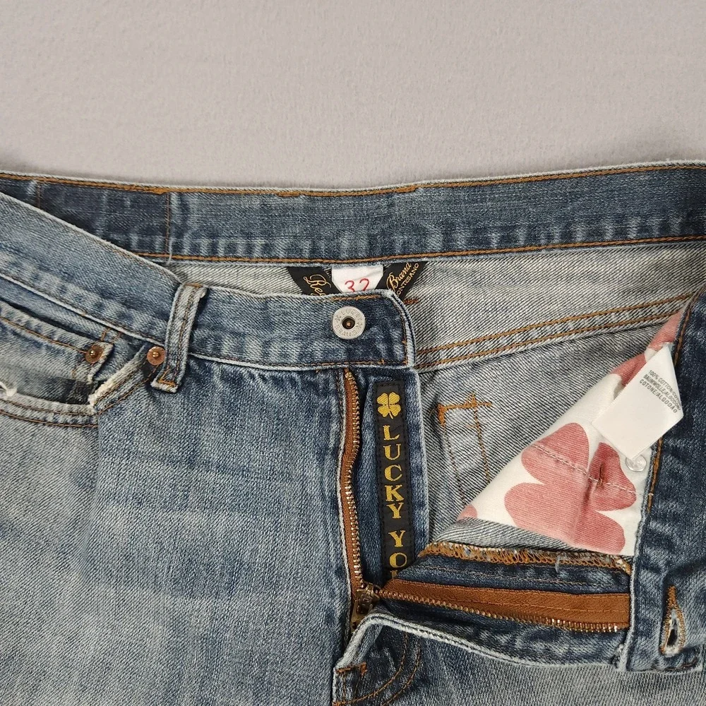 Lucky Brand Jeans Men's 32x30 Blue Denim Classic Straight Fit Regular Inseam - Picture 5 of 12